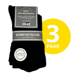 Herren Merinowolle Diabetikersocken