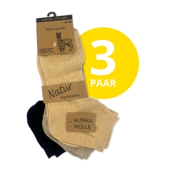 Kurzschaftsocken Damen Alpaka-Baumwoll-Socken