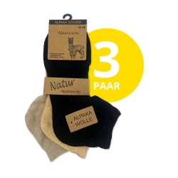 Kurzschaftsocken Damen Alpaka-Baumwoll-Socken