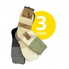 Alpaka Damen Thermosocken mit Ringel extra warm