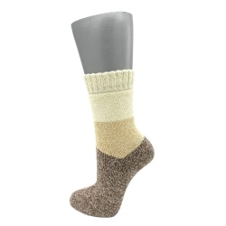 Alpaka Damen Thermosocken mit Ringel extra warm