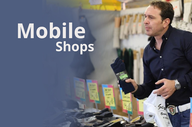 Mobile Shops auf Jahrmärkten, Dulten und Volksfesten